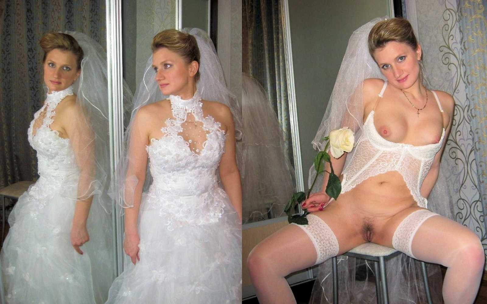 На свадьбе невеста разделась